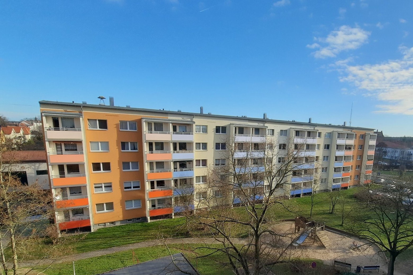 Außenansicht des Gebäudes von hinten